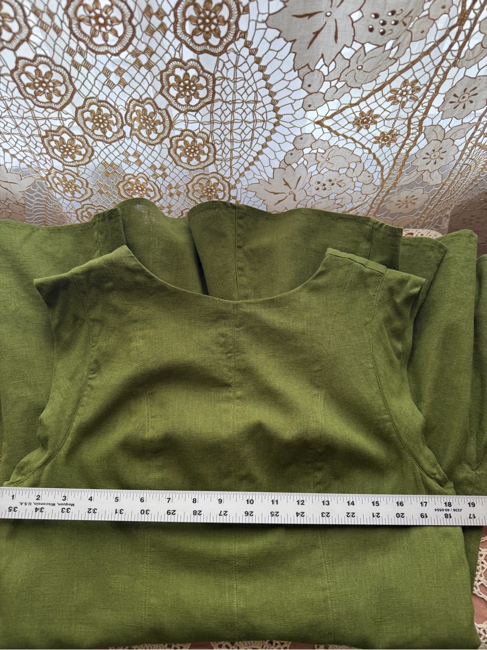 Abercrombie & Fitch Green Linen Gadot Mini Dress - Picture 10 of 13